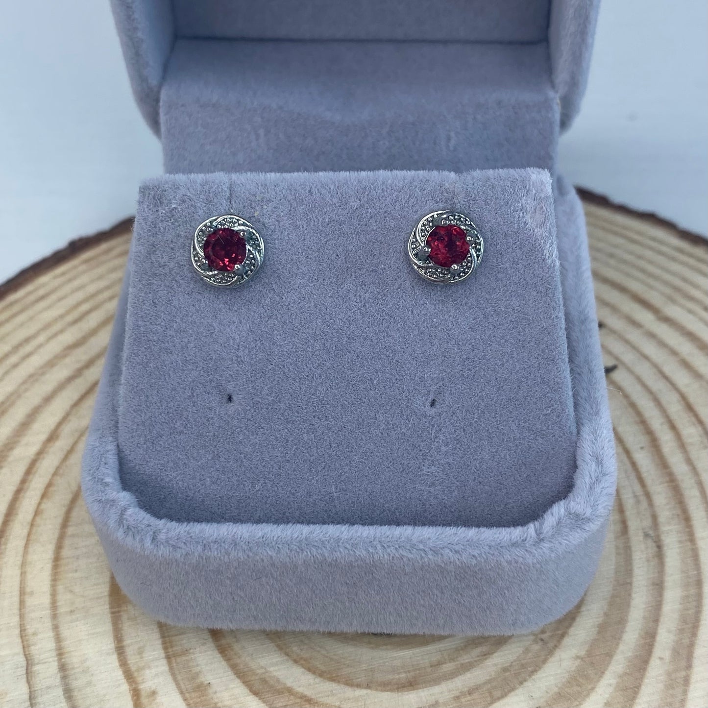 Garnet S925 Earrings