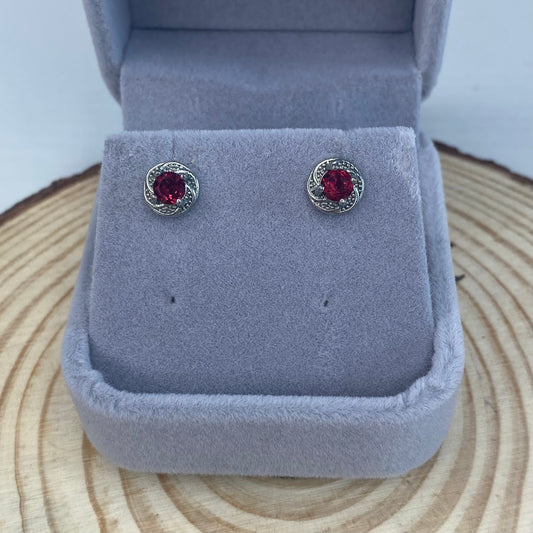 Garnet S925 Earrings
