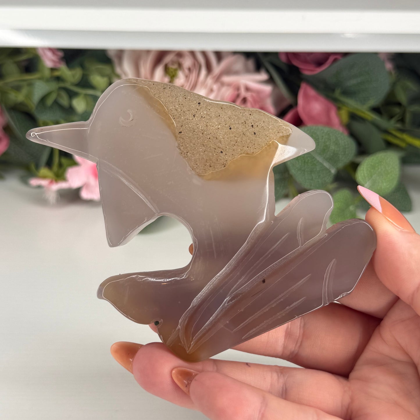 Druzy Agate Dolphin