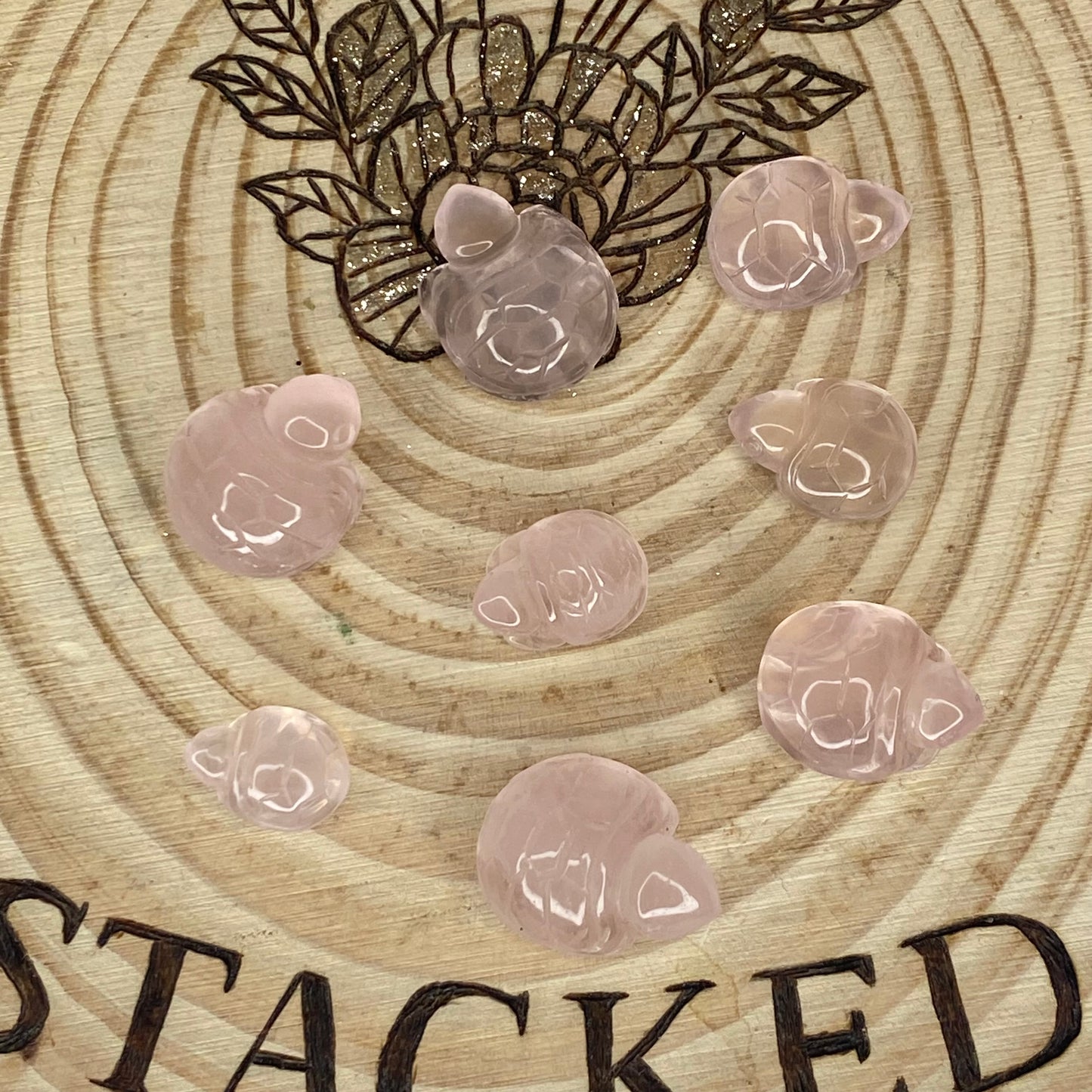High Quality Mini Rose Quartz Tortoise (Intuitively Chosen)