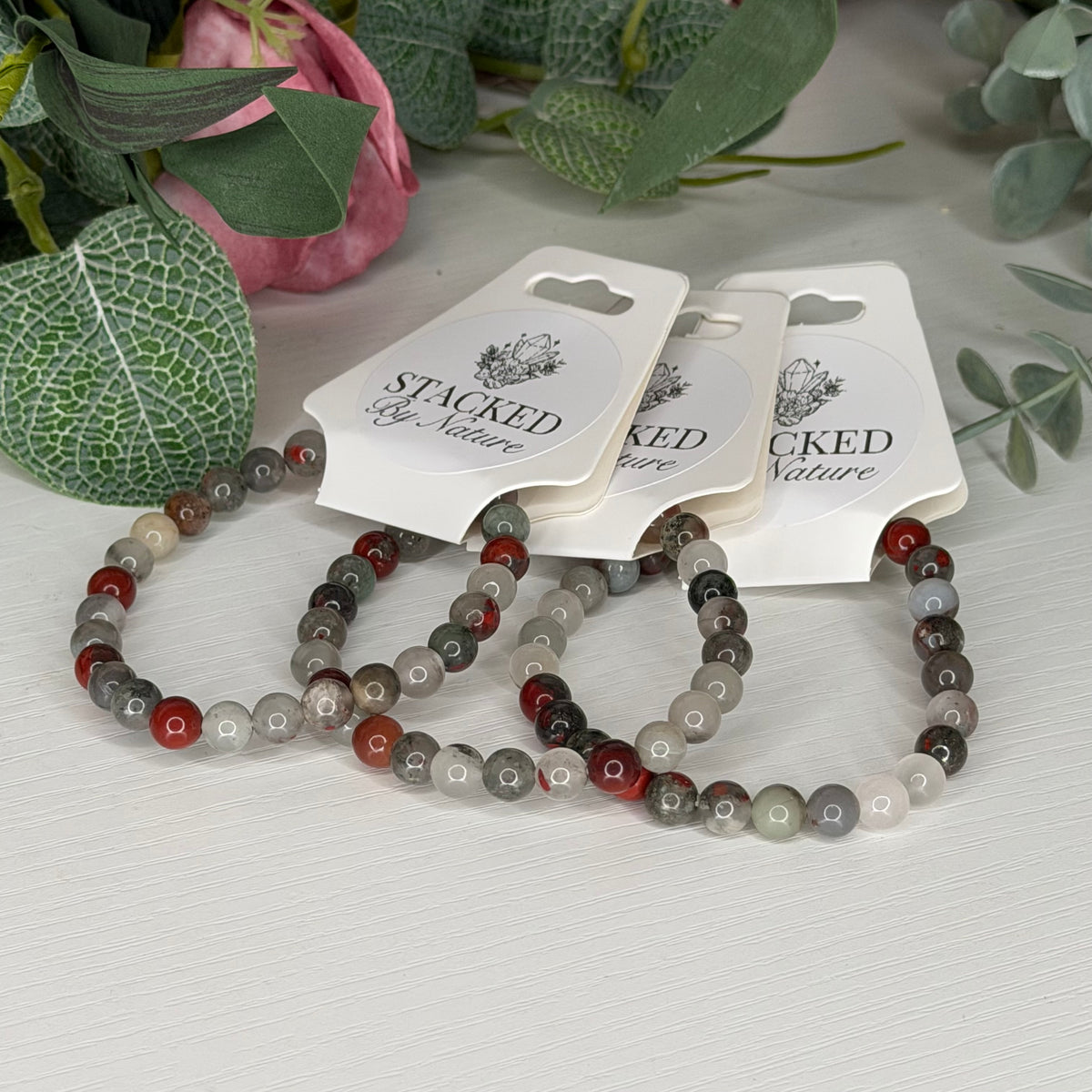 African Bloodstone Bracelet (6mm)