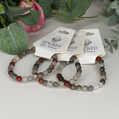 African Bloodstone Bracelet (6mm)