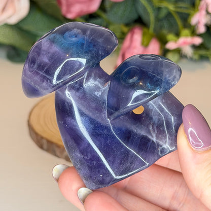 Black Rose Fluorite Mushrooms
