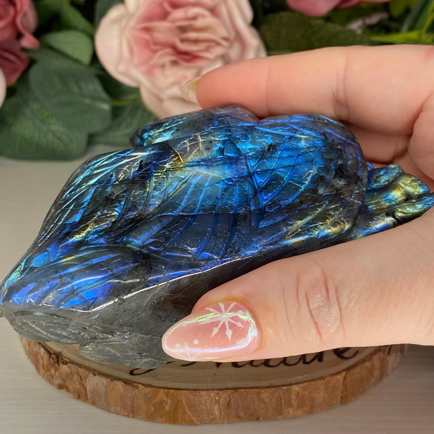 Labradorite owl