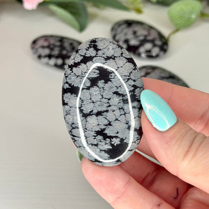 Snowflake Obsidian Palmstones