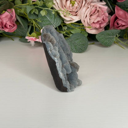 Blue Chalcedony With Stilbite & Calcite 463g
