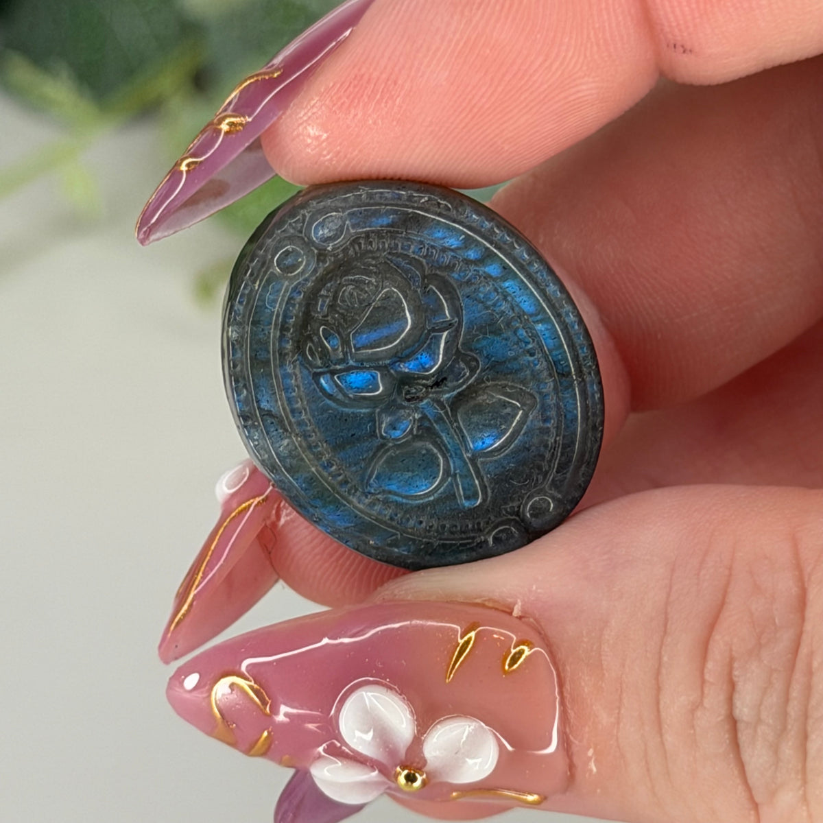 Labradorite Rose Cabs