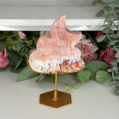 Pink Stick Agate Cloud With Moon A