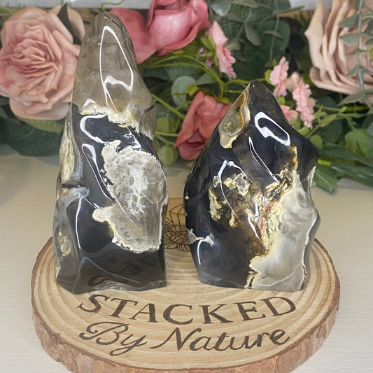 Volcano Agate Flames