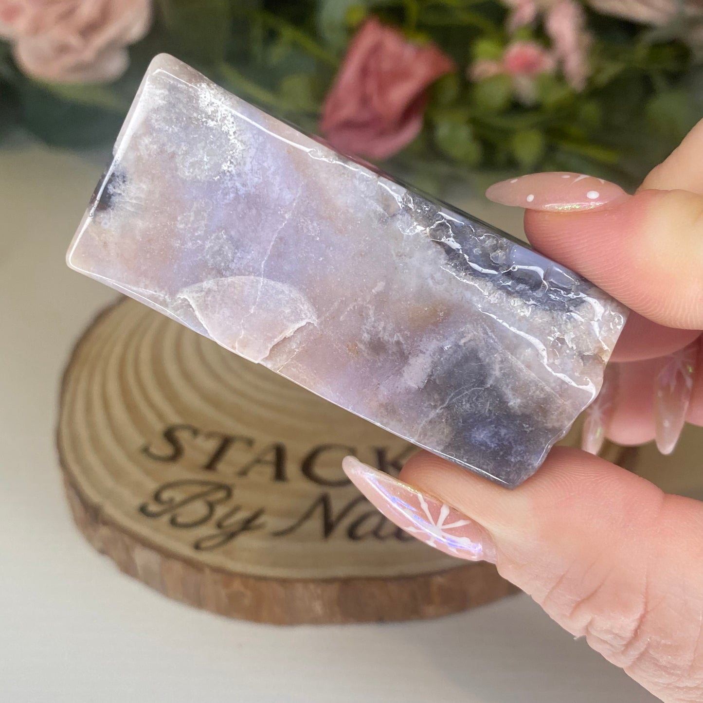 Blue Flower Agate Freeforms