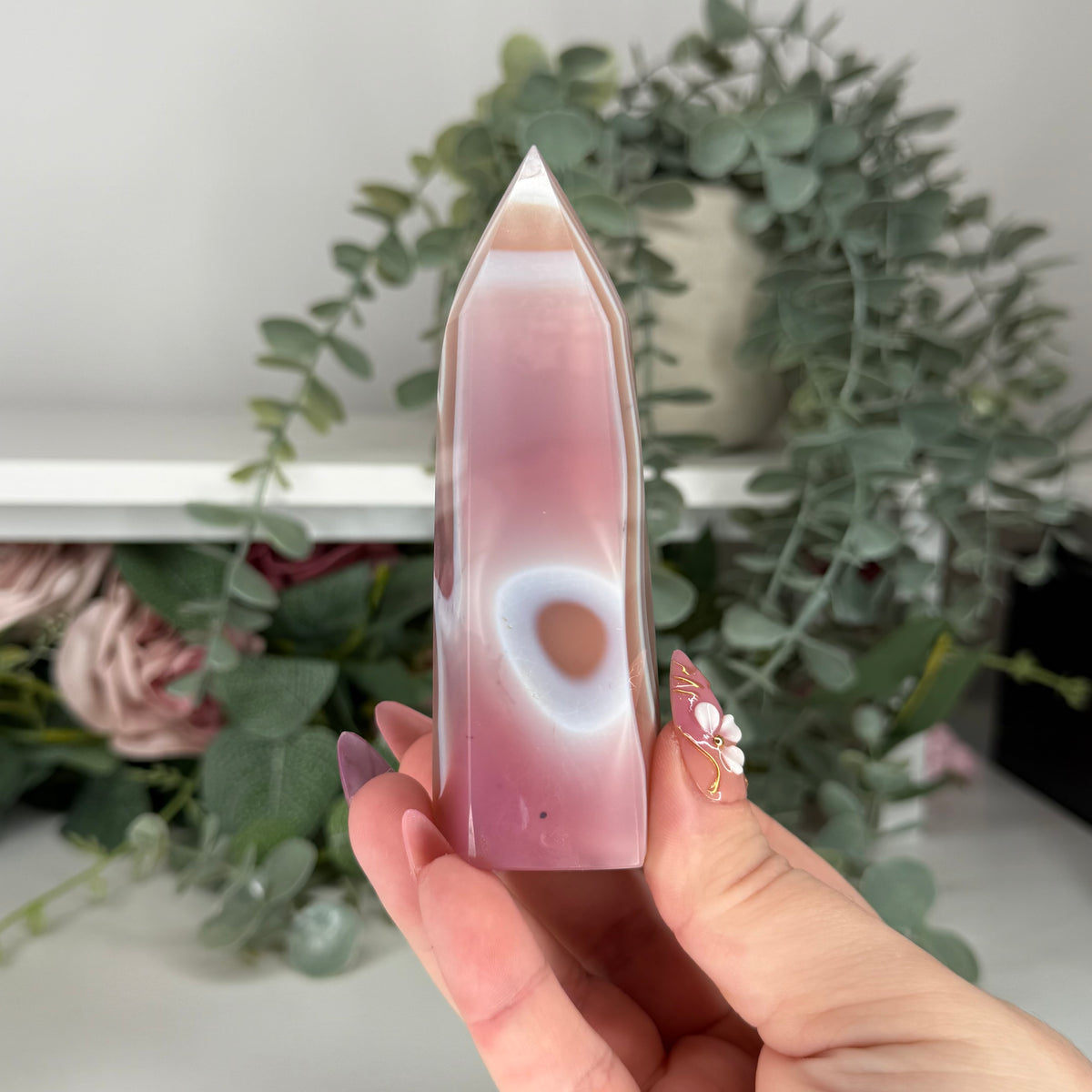 Pink Jelly Agate Towers
