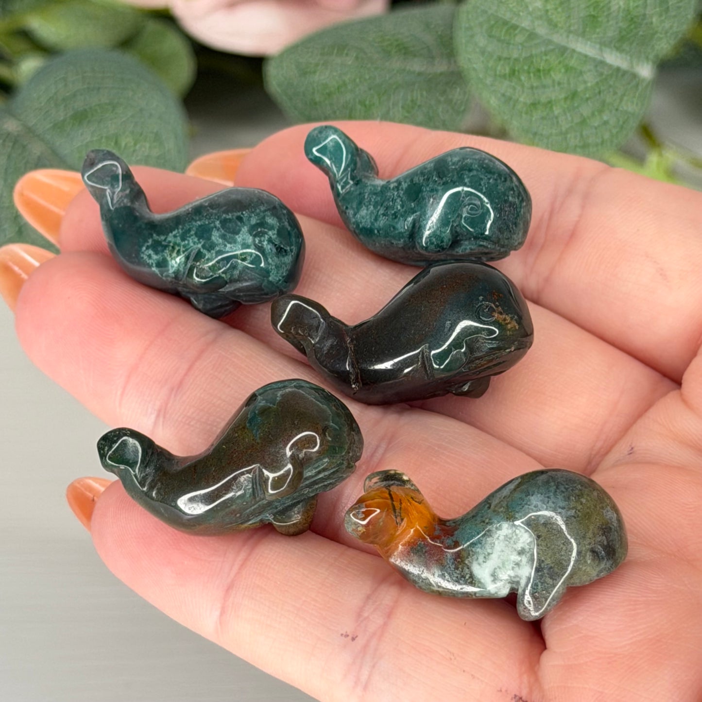 Mini Green Ocean Jasper Whale