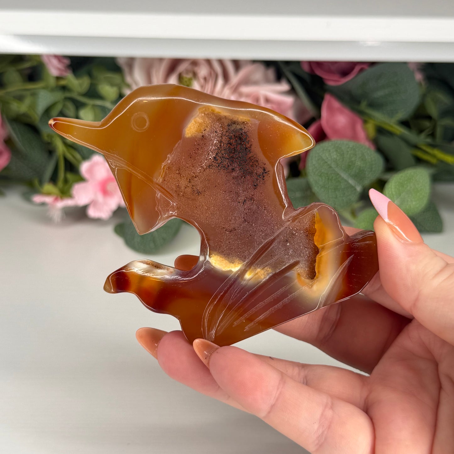 Druzy Agate Dolphin