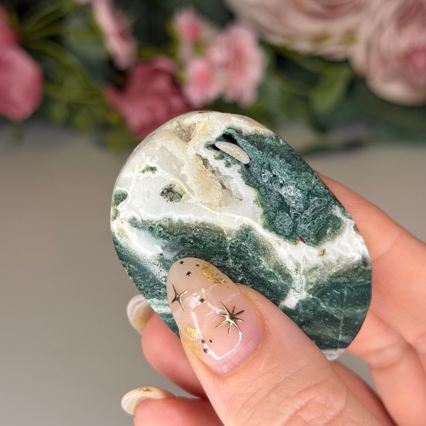 Green Unicorn Jasper Palmstones