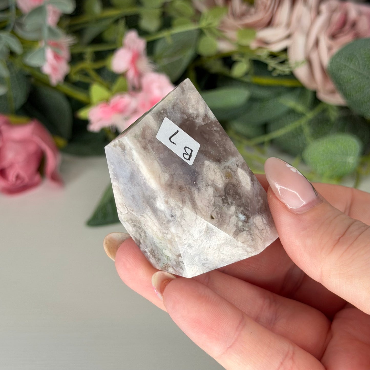 Black Flower Agate Freeform’s