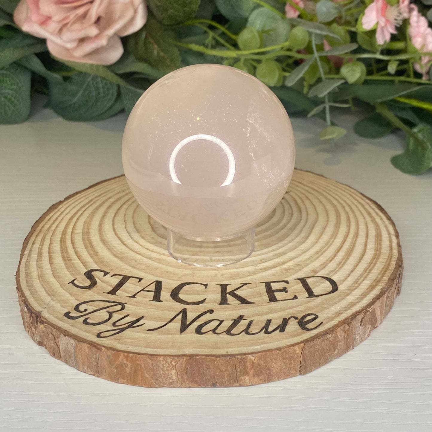 Pink Girasol Quartz Sphere