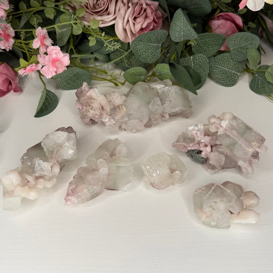 Pink Apophyllie with Stilbite