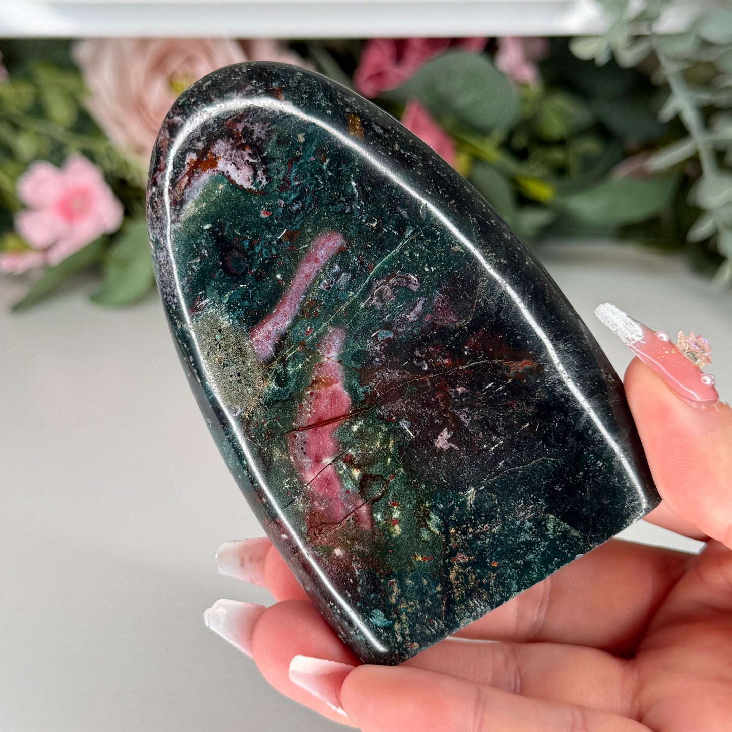 Green Jasper Freeforms
