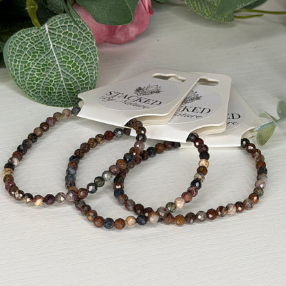 Pietersite Faceted Bracelet (4mm)