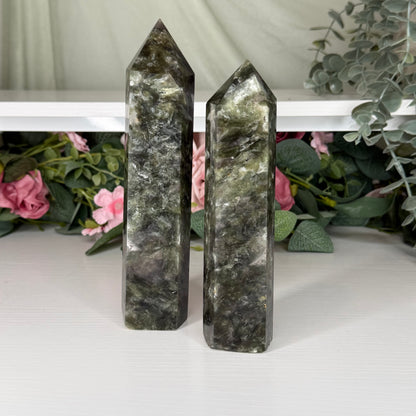 Green Mica Statement Towers (Imperfect)