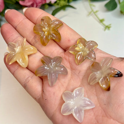 Agate Flower Mini Sphere Holder