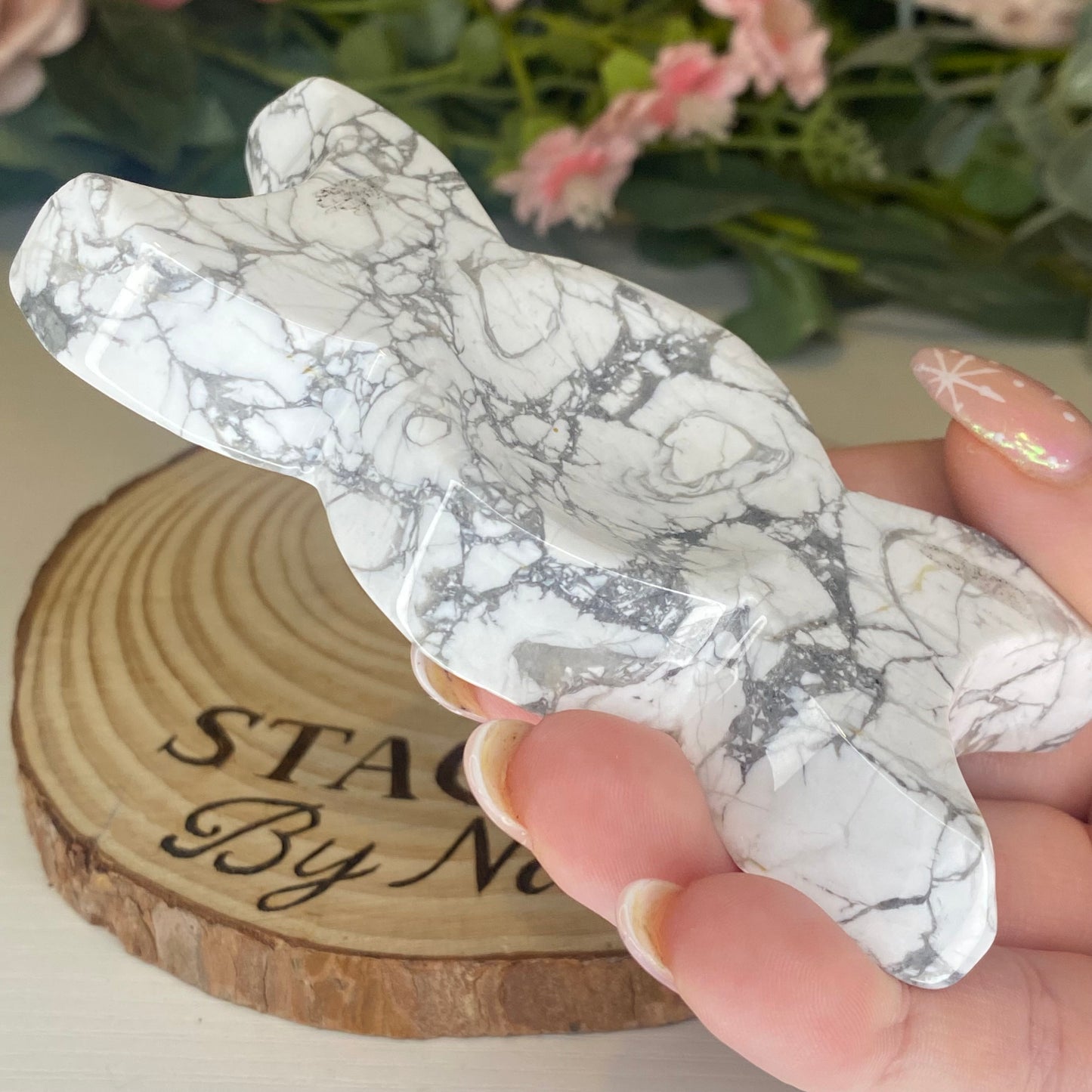 Three Moon Howlite Dish