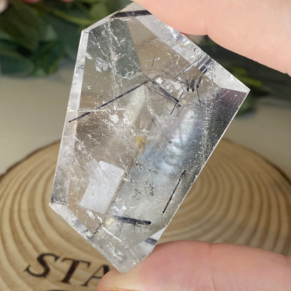 High Quality Tourmaline in Quartz Freeforms