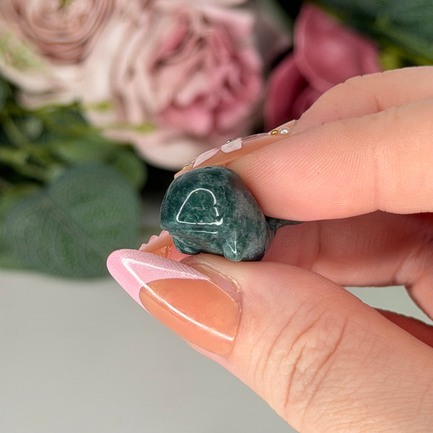 Mini Green Ocean Jasper Whale