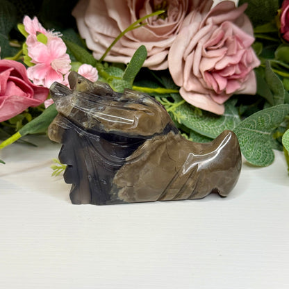 Volcano Agate Dragon Head