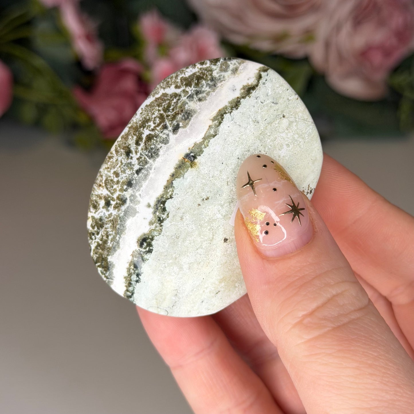 Green Unicorn Jasper Palmstones
