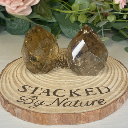 Faceted Smokey Quartz Points