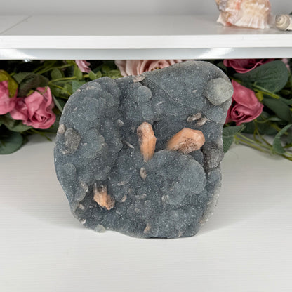Imperfect Blue Chalcedony With Stilbite & Calcite 800g