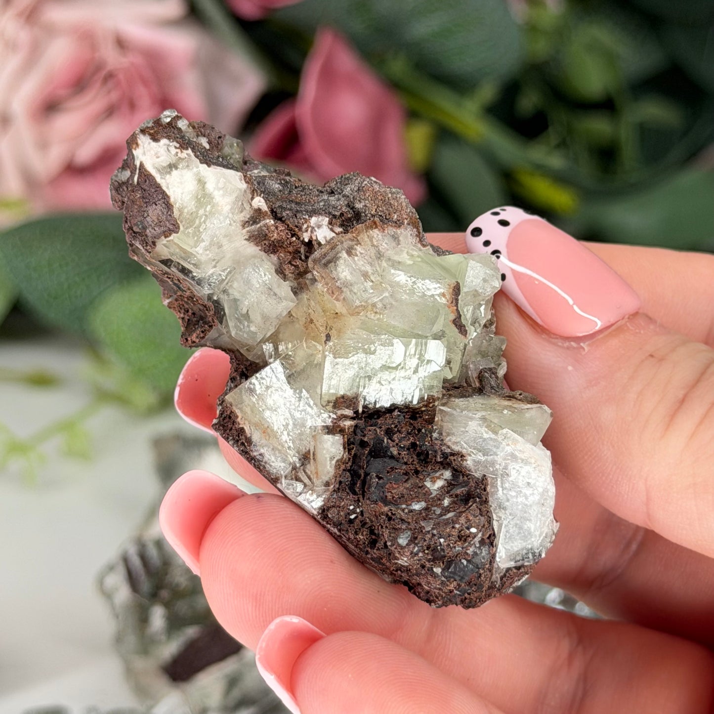 Green Apophyllite With Mordenite