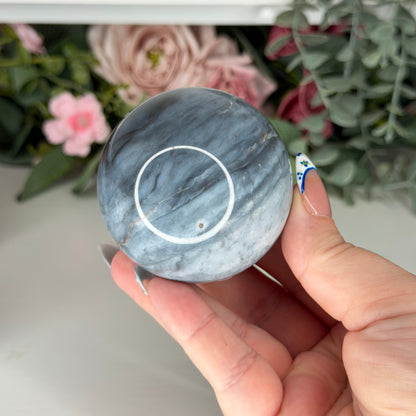 Blue Petrified Wood Spheres