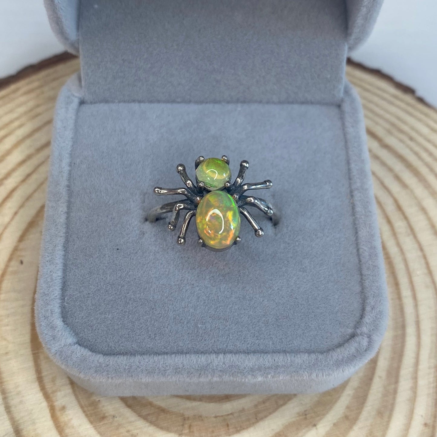 Opal Spider S925 Adjustable Ring