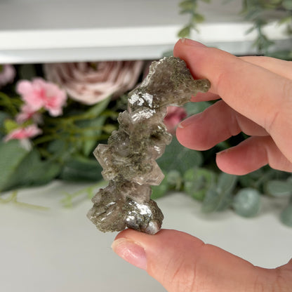 Champagne Heulandite With Celadonite