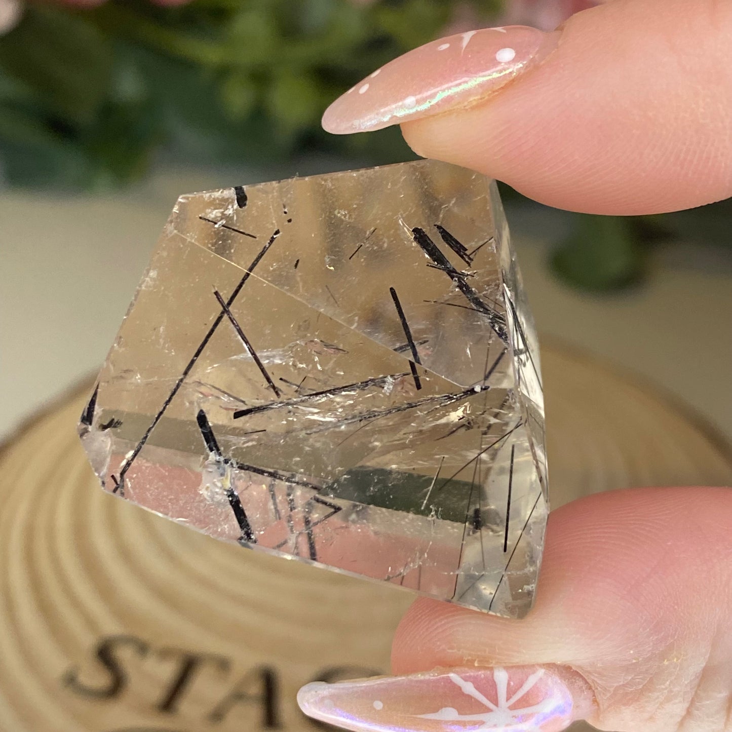 High Quality Tourmaline in Quartz Freeforms