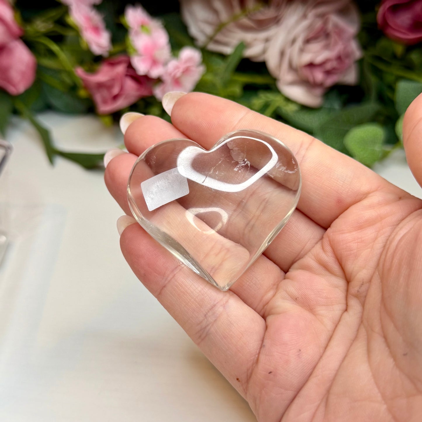 Clear Quartz Hearts