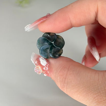 Moss Agate Mini Rose
