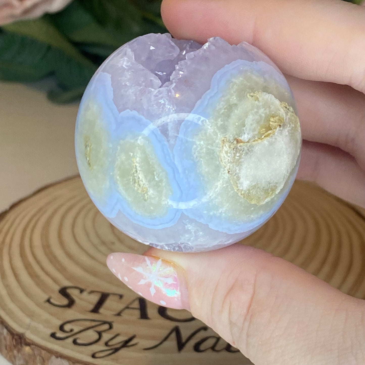 Druzy Blue Lace Agate Sphere