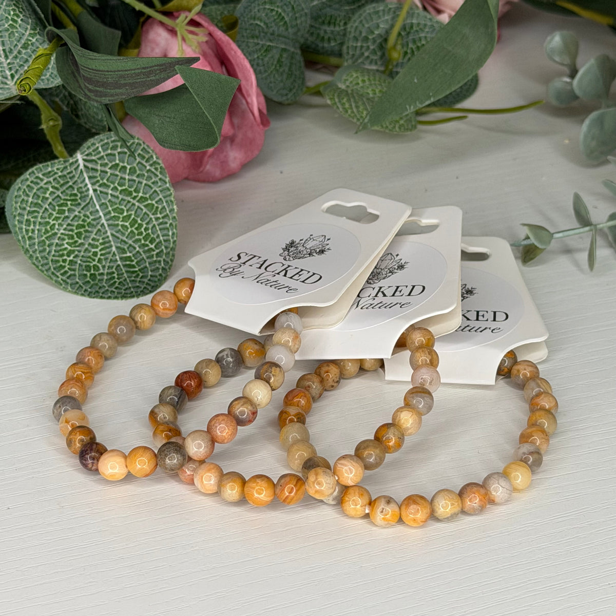 Crazy Lace Agate Bracelet (6mm)