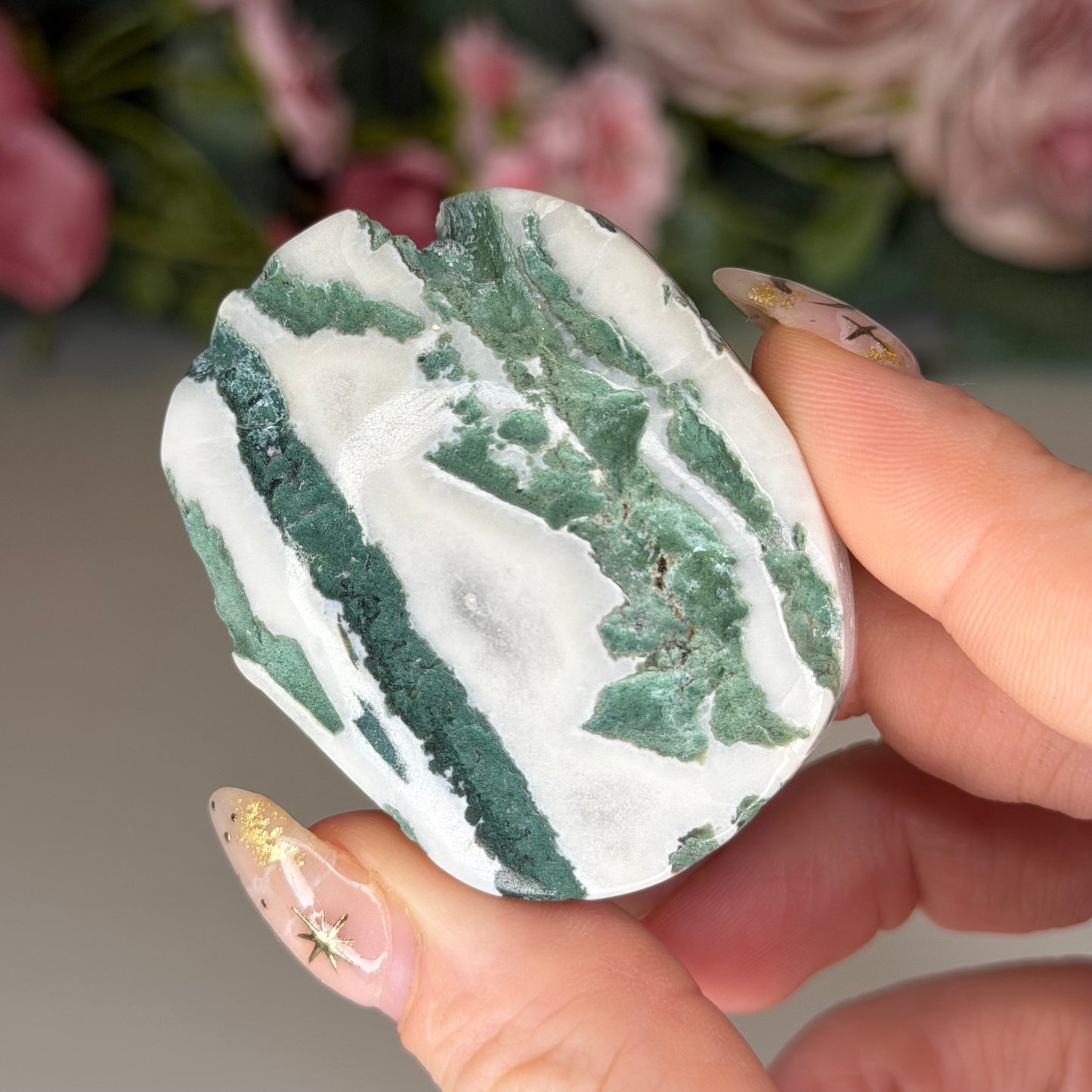 Green Unicorn Jasper Palmstones