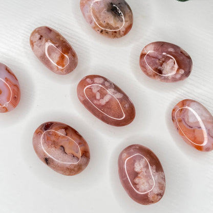 Carnelian Flower Agate Palmstone