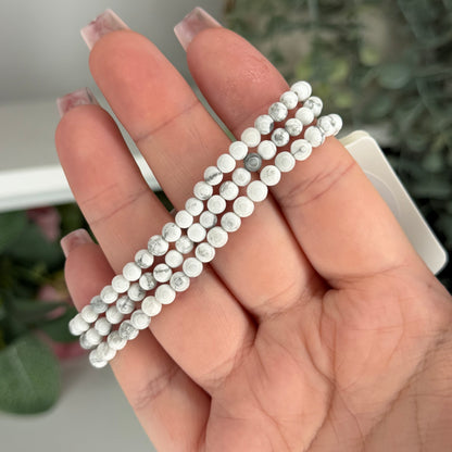 Howlite Bracelet (4mm)