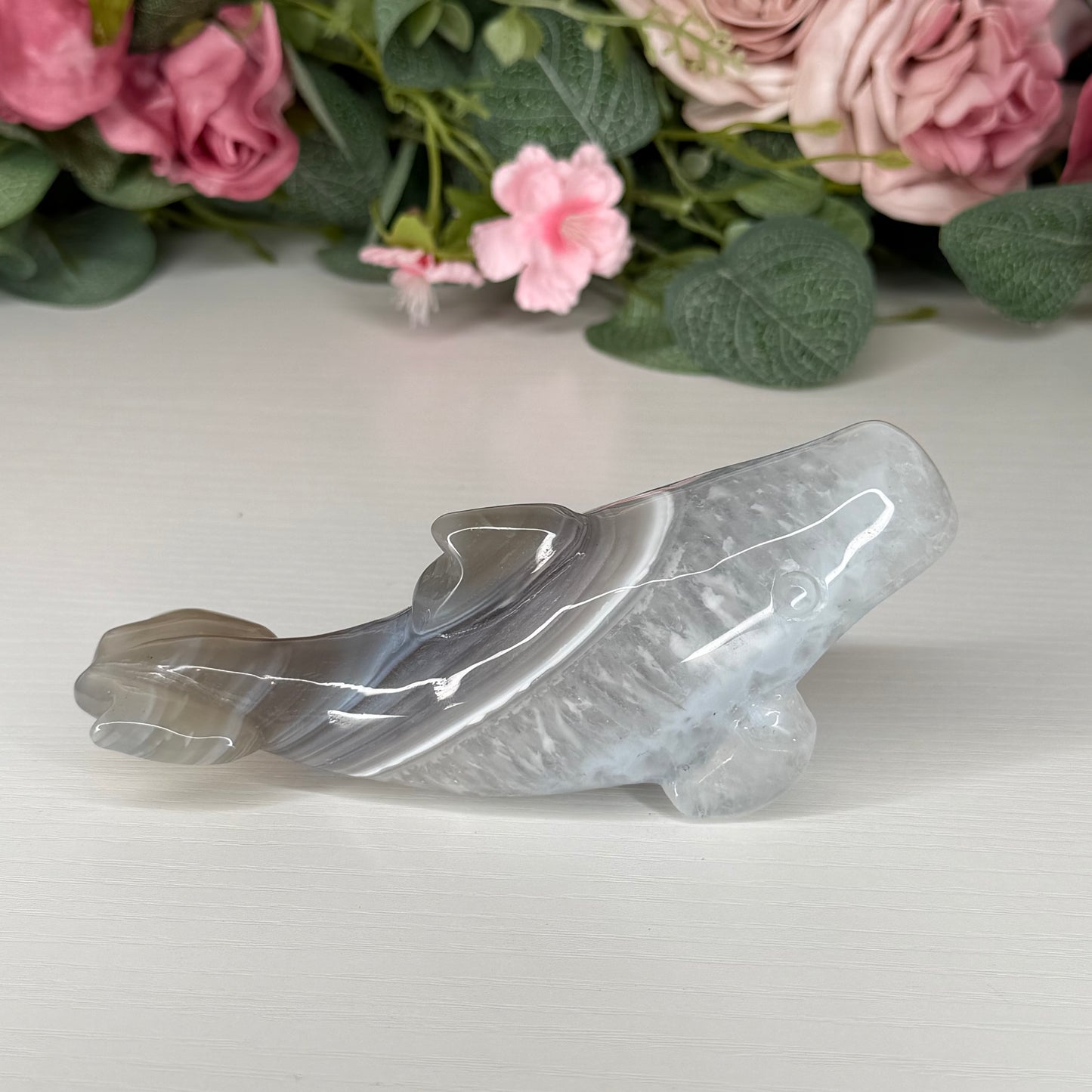 Druzy Agate Whales