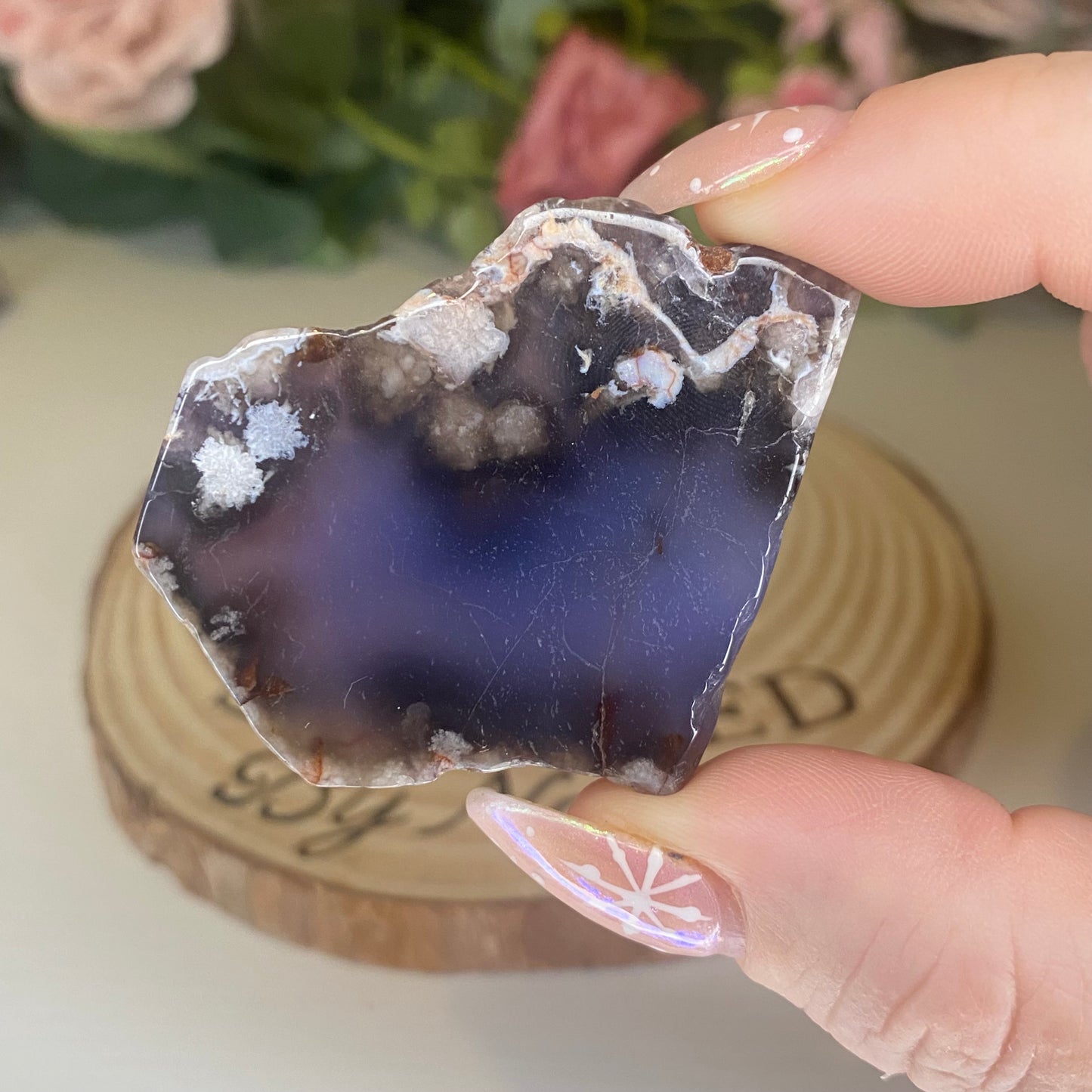 Blue Flower Agate Freeforms