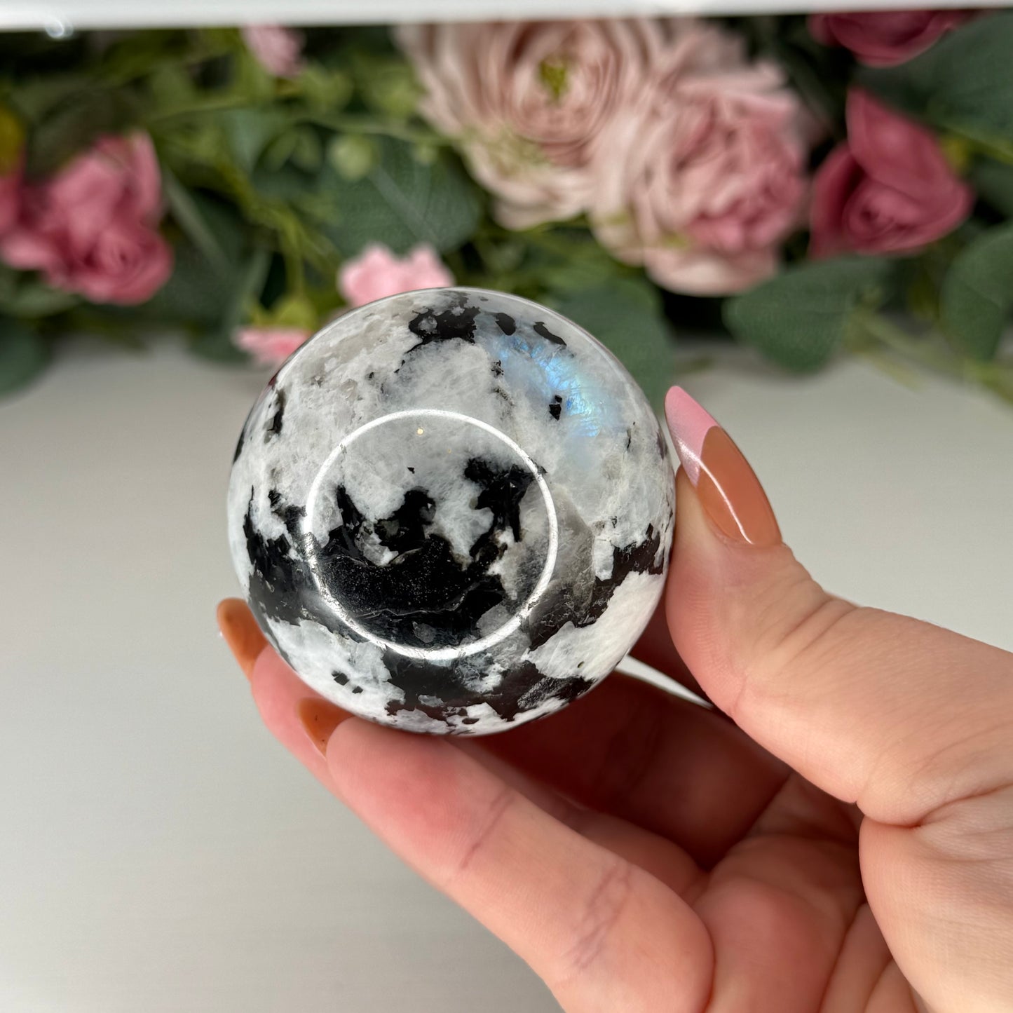 Rainbow Moonstone Spheres