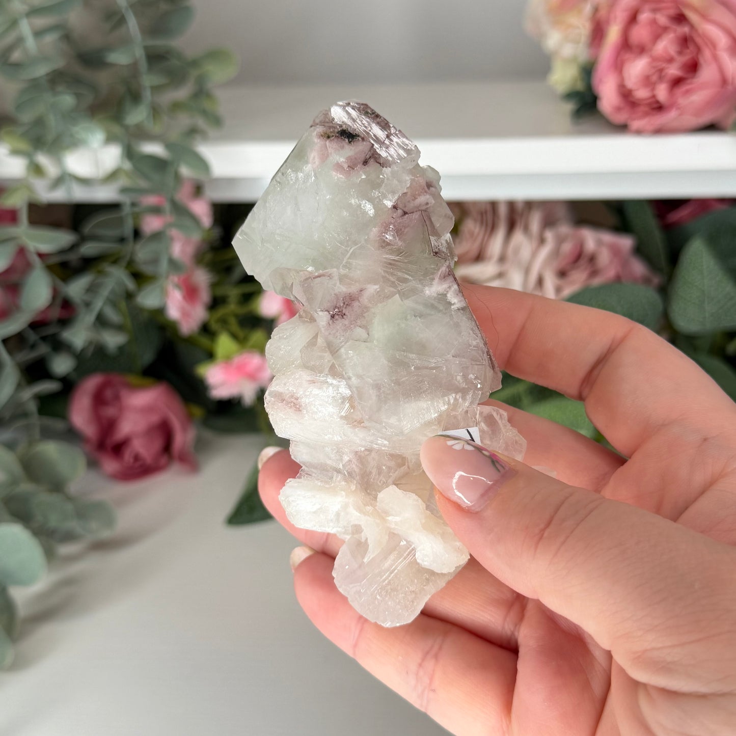 Pink Apophyllie with Stilbite