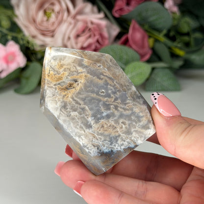 Indonesian Dendritic Moss Agate Domino Towers