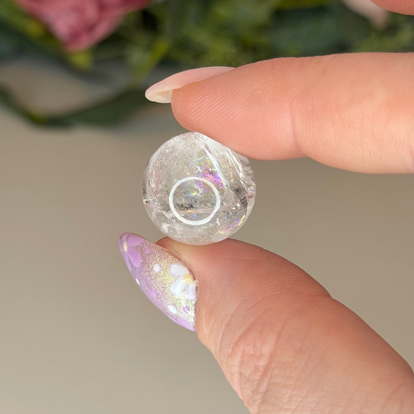 Rainbow Clear Quartz Mini Spheres